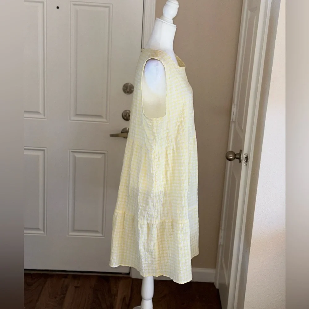 Chloe + Rene Yellow Plaid Dress Size XL - Picture 8 of 11